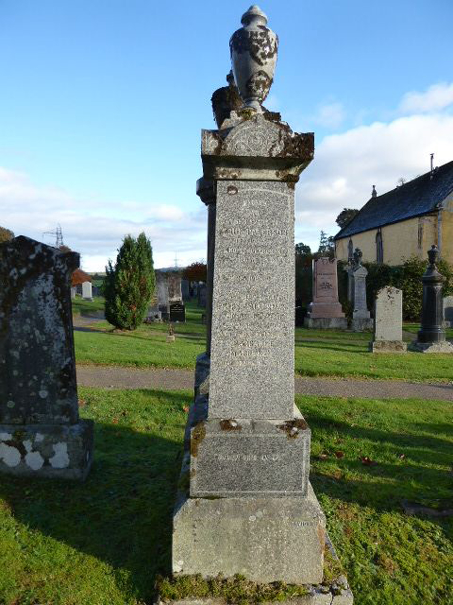 Photo of headstones/Mary Paterson (MacLennan) died 1935 MI Kilmorack